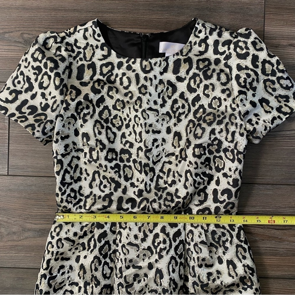Rachel Parcell Metallic Leopard Print Puff Sleeve Dress - Picture 11 of 13